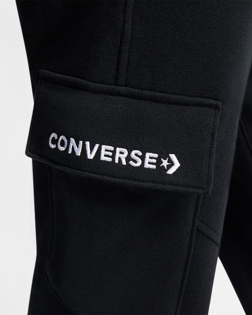 Jogger Nohavice Converse Klasické Fit Cargo Damske Čierne | SK PLMUA6